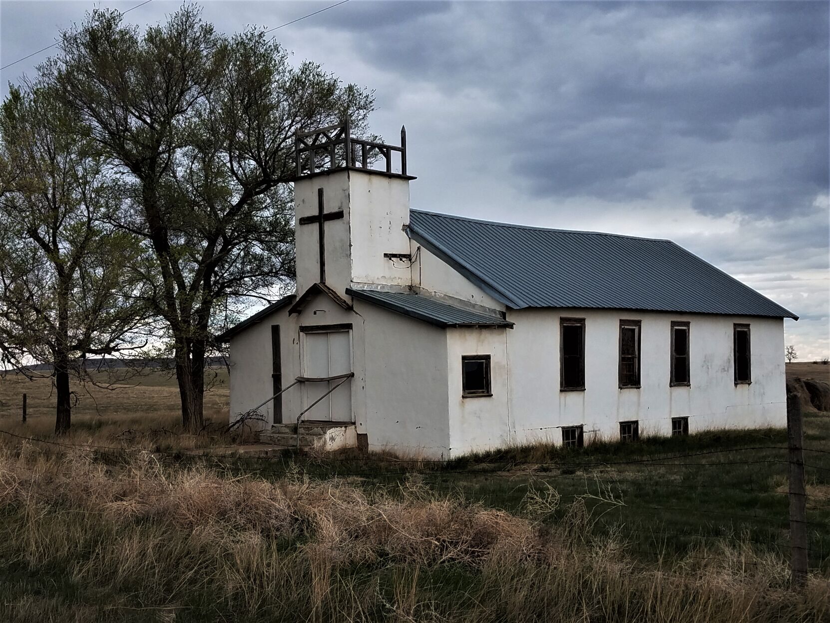 Abandoned Ladner Church in Harding County